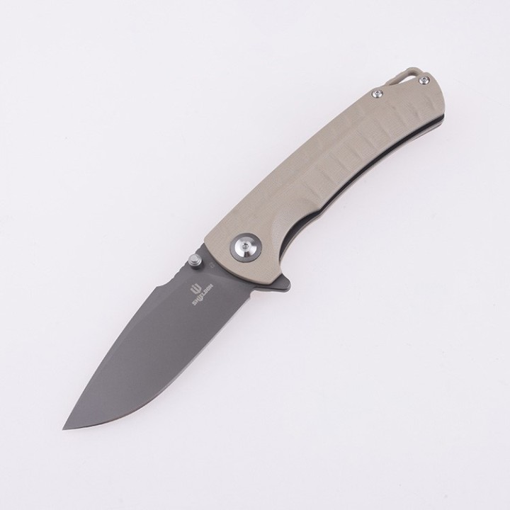 Couteau Shieldon Relicanth Tan Manche G10 Lame Acier D2 IKBS Linerlock Clip SHI7070G1 - Livraison Gratuite