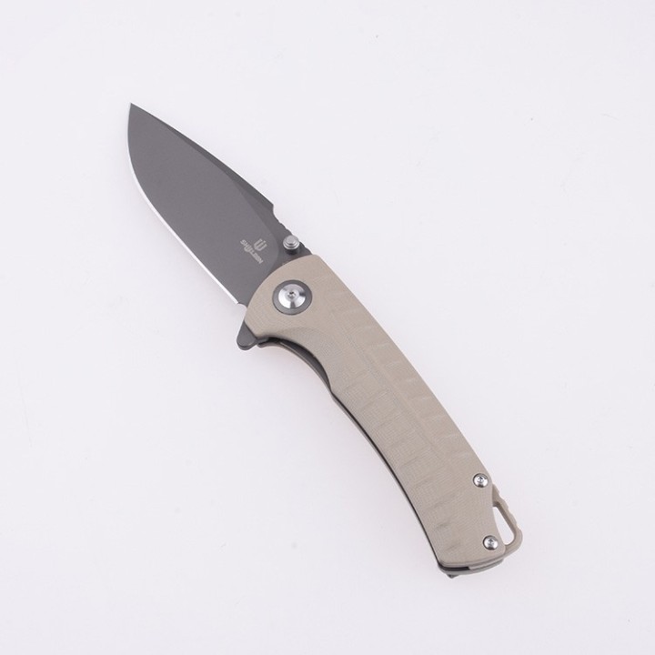 Couteau Shieldon Relicanth Tan Manche G10 Lame Acier D2 IKBS Linerlock Clip SHI7070G1 - Livraison Gratuite
