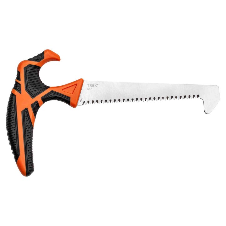 Scie Elk Ridge Trek Saw Lame Acier SK5 Manche FRN Orange Etui Nylon ERTKSAW001 - Livraison Gratuite
