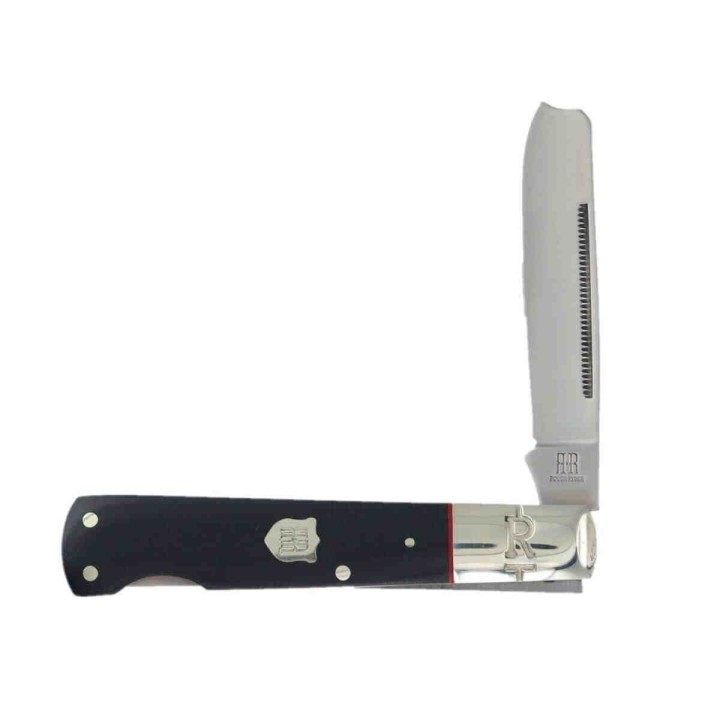 Couteau Rough Ryder Highland Black Micarta Razor Lock Lame Acier 440 RR2381 - Livraison Gratuite