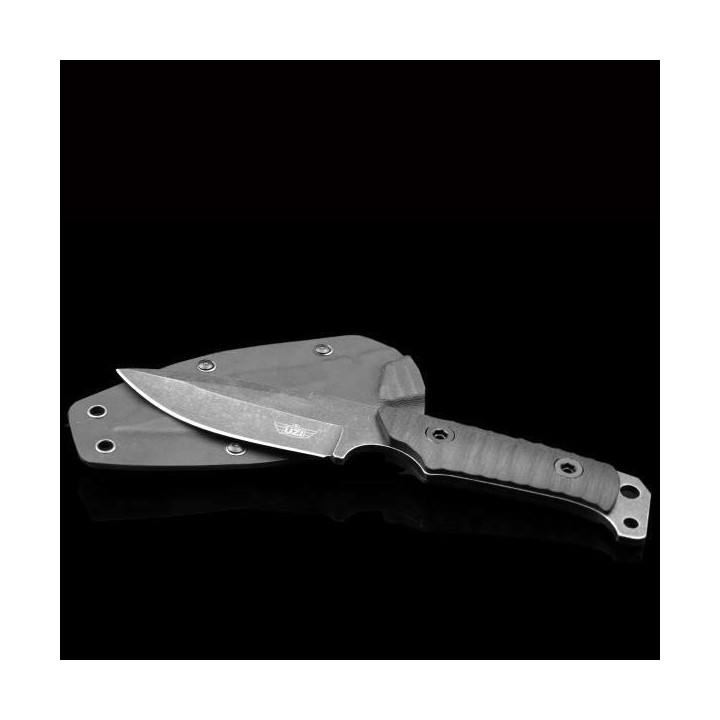 Couteau Tactical UZI Shomer Lame Acier Inox Manche G10 Etui Kydex UZKFXB009 - Livraison Gratuite