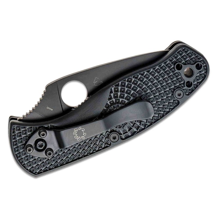 Couteau Spyderco Persistence Lightweight Lame Acier 8Cr13Mov Black Serr  Manche FRN Linerlock SC136SBBK - Livraison Gratuite