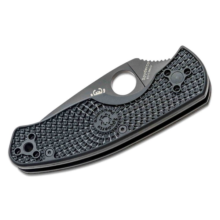Couteau Spyderco Persistence Lightweight Lame Acier 8Cr13Mov Black Serr  Manche FRN Linerlock SC136SBBK - Livraison Gratuite