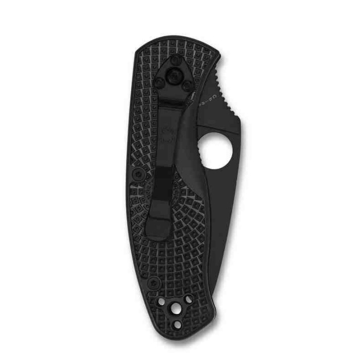 Couteau Spyderco Persistence Lightweight Lame Acier 8Cr13Mov Black Serr  Manche FRN Linerlock SC136SBBK - Livraison Gratuite