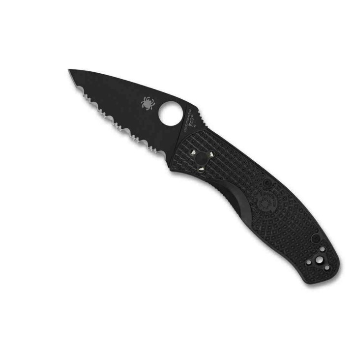 Couteau Spyderco Persistence Lightweight Lame Acier 8Cr13Mov Black Serr  Manche FRN Linerlock SC136SBBK - Livraison Gratuite