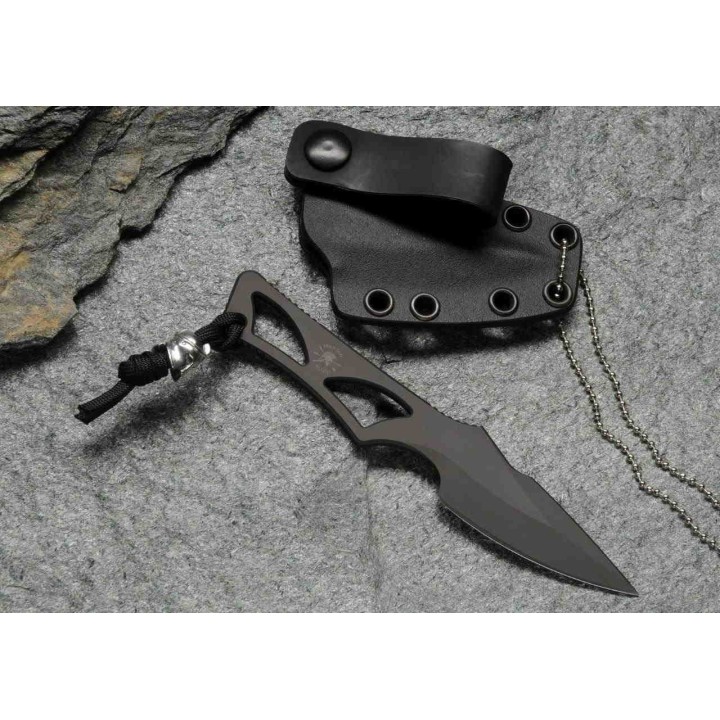 Couteau Tactical Spartan Blades Enyo Lame Acier AUS-8 Manche Squelette Etui ABS SBBL2BK - Livraison Gratuite