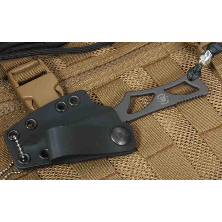Couteau Tactical Spartan Blades Enyo Lame Acier AUS-8 Manche Squelette Etui ABS SBBL2BK - Livraison Gratuite