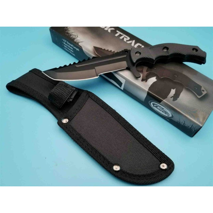 Couteau De Survie Tracker Tanto Lame Acier Inox Manche ABS Etui Nylon CN211548BK - Livraison Gratuite