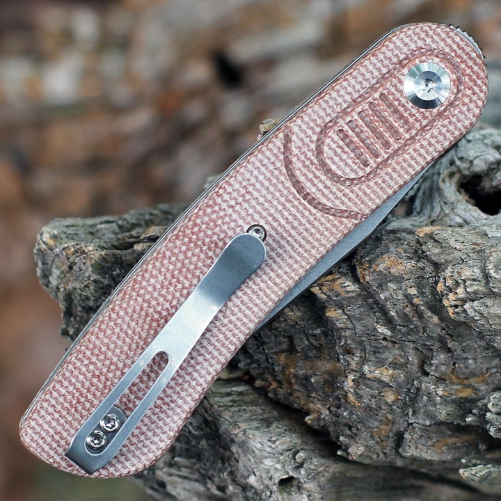 Couteau Kansept Reverie Brown Manche Micarta Lame Acier 154CM IKBS Linerlock Clip KT2025A6 - Livraison Gratuite