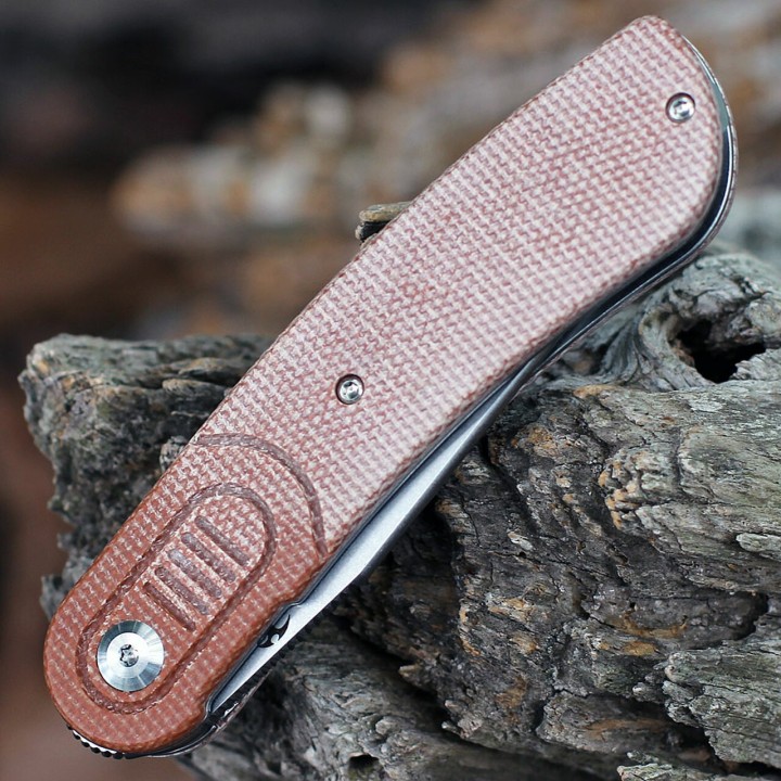 Couteau Kansept Reverie Brown Manche Micarta Lame Acier 154CM IKBS Linerlock Clip KT2025A6 - Livraison Gratuite