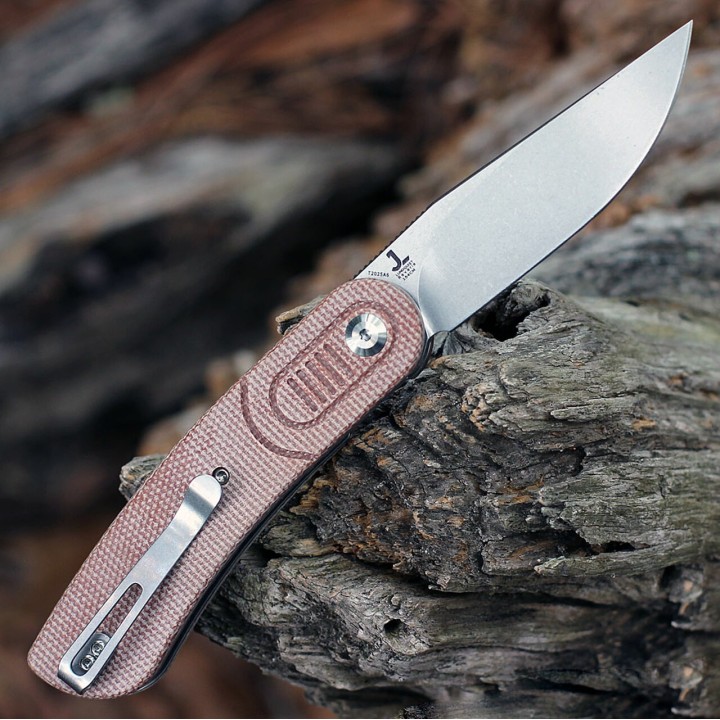 Couteau Kansept Reverie Brown Manche Micarta Lame Acier 154CM IKBS Linerlock Clip KT2025A6 - Livraison Gratuite