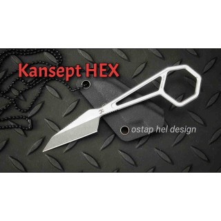 Couteau de Cou Karambit Kansept HEX Light Stonewashed Lame Acier 14C28N Etui Kydex KG0001A1 - Livraison Gratuite