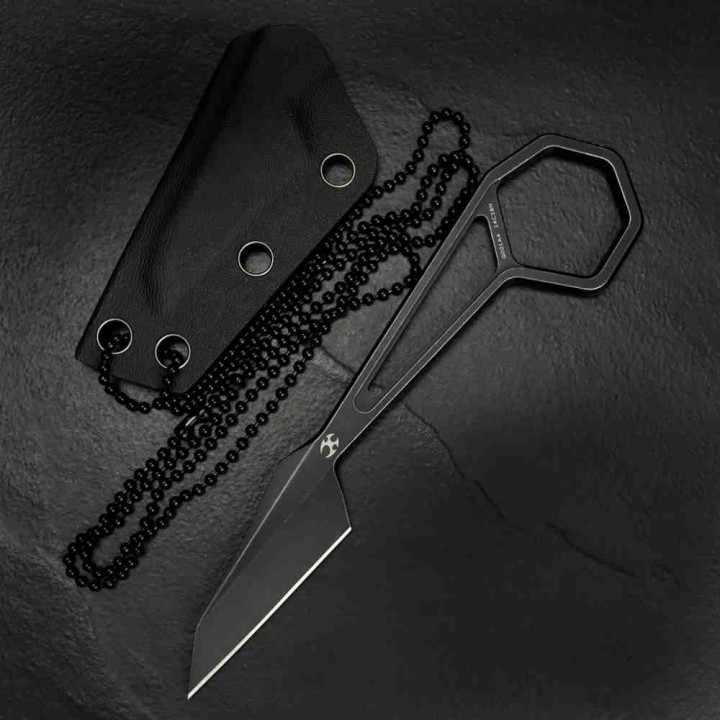 Couteau de Cou Karambit Kansept HEX Light Black Lame Acier 14C28N Etui Kydex KG0001A4 - Livraison Gratuite