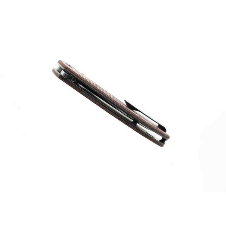 Couteau Kansept Pretatout Brown Manche Micarta Lame Acier 154CM IKBS Linerlock Clip KT1032A3 - Livraison Gratuite