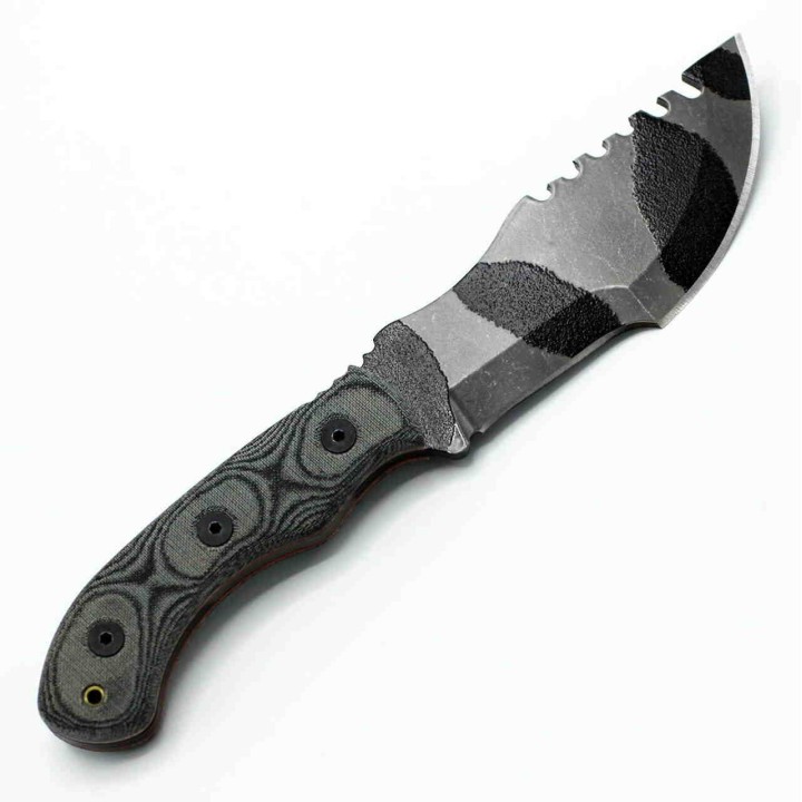 Couteau Tops Mini Tom Brown Tracker Camo Lame Carbone 1095 Etui Kydex Made In USA TPTBT040CAMO - Livraison Gratuite