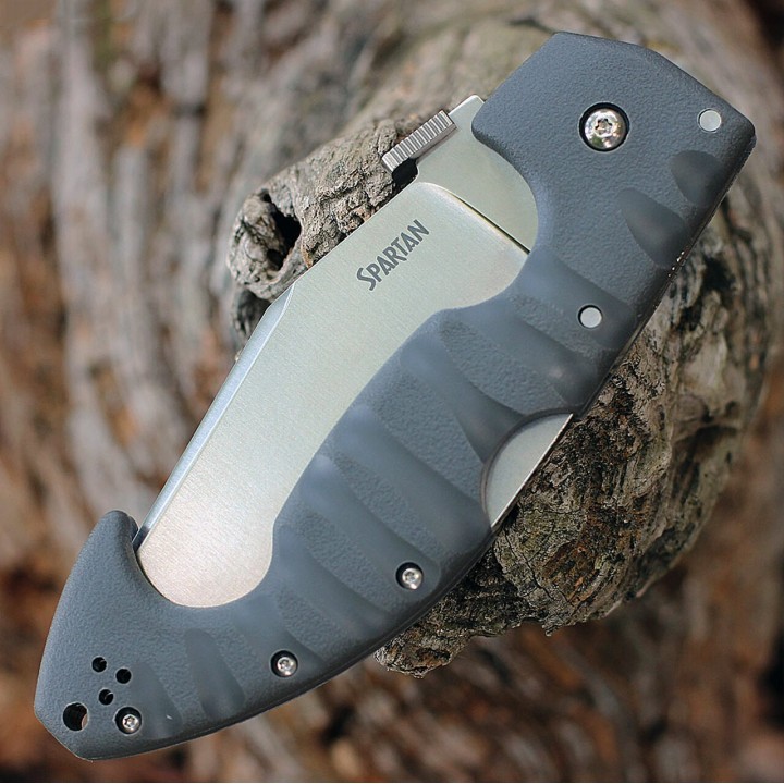 Couteau Cold Steel Spartan Serrated Lame Acier AUS-10 Manche Polymère Lockback Clip CS21SS - Livraison Gratuite
