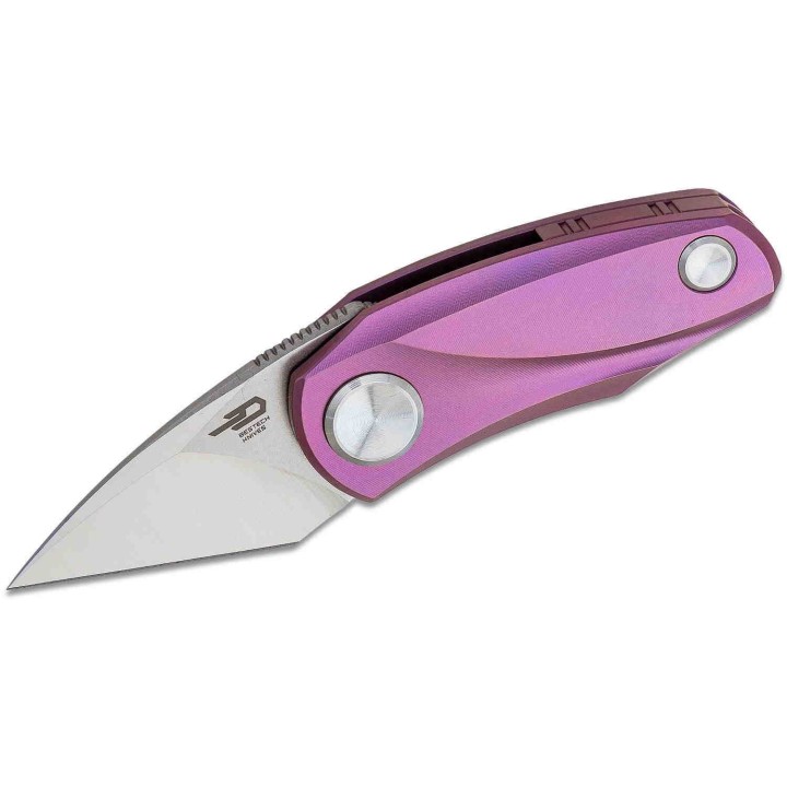 Couteau Bestech Tulip Purple Manche Titane Lame Tanto Acier M390 IKBS Framelock BTKT1912C - Livraison Gratuite