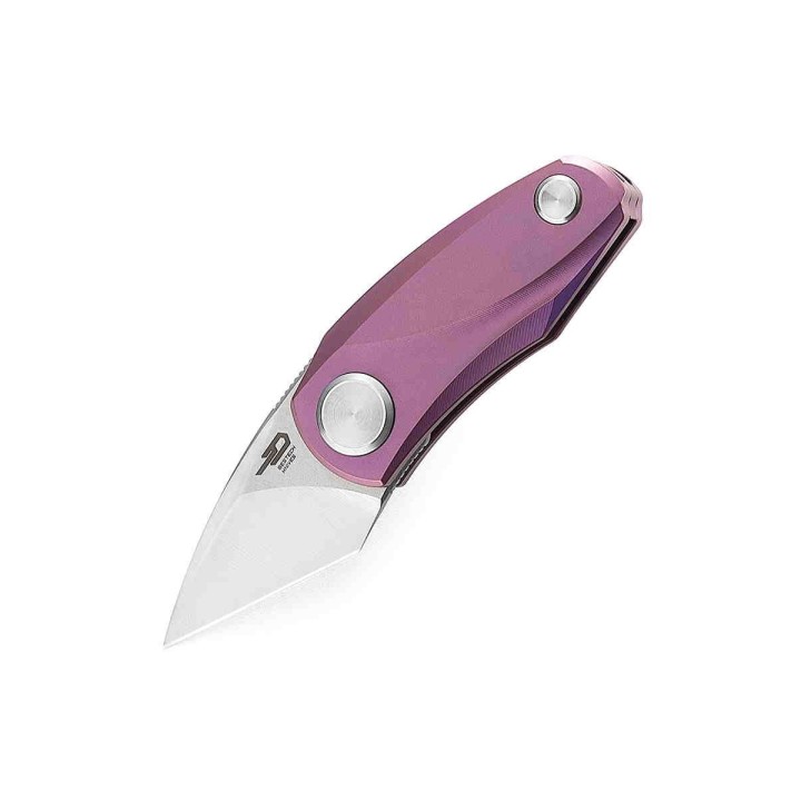 Couteau Bestech Tulip Purple Manche Titane Lame Tanto Acier M390 IKBS Framelock BTKT1912C - Livraison Gratuite