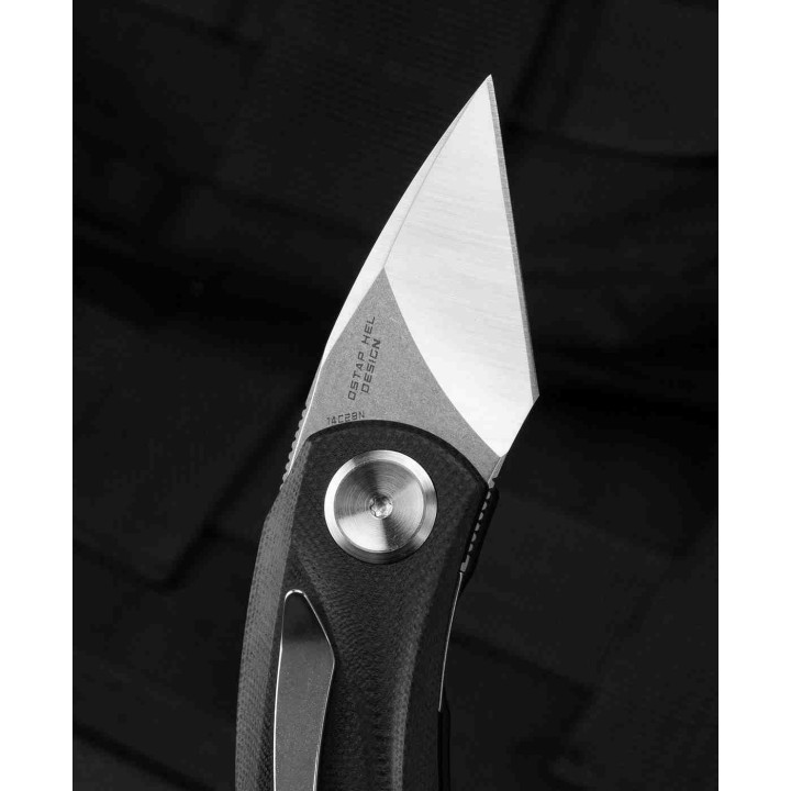 Bestech Tulip Black Lame Tanto Acier 14C28N Manche G10 IKBS Linerlock Clip BTKG38A - Livraison Gratuite