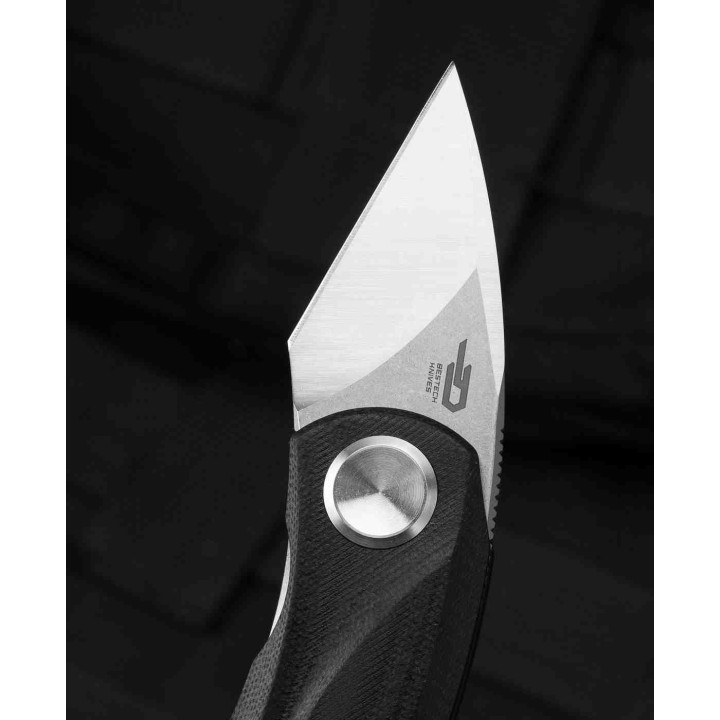 Bestech Tulip Black Lame Tanto Acier 14C28N Manche G10 IKBS Linerlock Clip BTKG38A - Livraison Gratuite