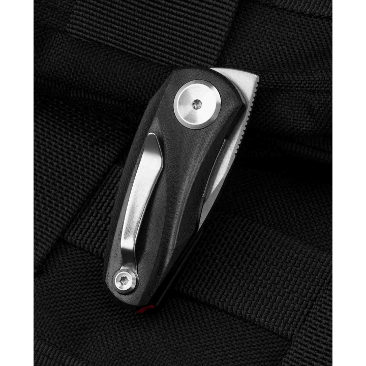 Bestech Tulip Black Lame Tanto Acier 14C28N Manche G10 IKBS Linerlock Clip BTKG38A - Livraison Gratuite