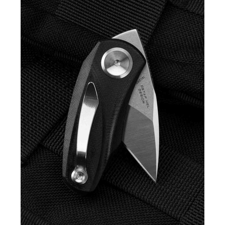 Bestech Tulip Black Lame Tanto Acier 14C28N Manche G10 IKBS Linerlock Clip BTKG38A - Livraison Gratuite