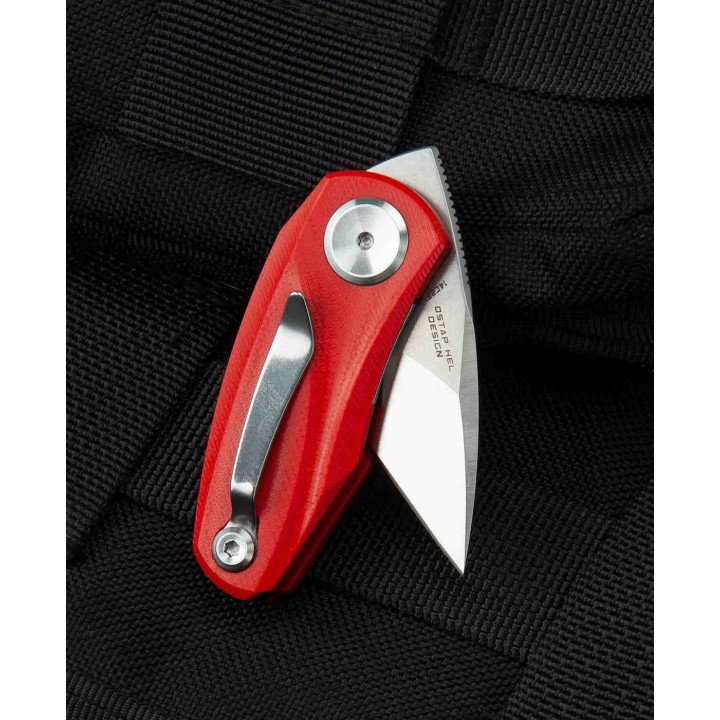 Couteau Bestech Tulip Red Lame Tanto Acier 14C28N Manche G10 IKBS Linerlock Clip BTKG38B - Livraison Gratuite