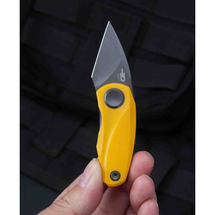 Couteau Bestech Tulip Yellow Lame Tanto Acier 14C28N Manche G10 IKBS Linerlock Clip BTKG38F - Livraison Gratuite