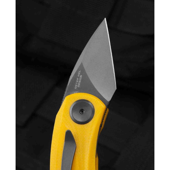 Couteau Bestech Tulip Yellow Lame Tanto Acier 14C28N Manche G10 IKBS Linerlock Clip BTKG38F - Livraison Gratuite