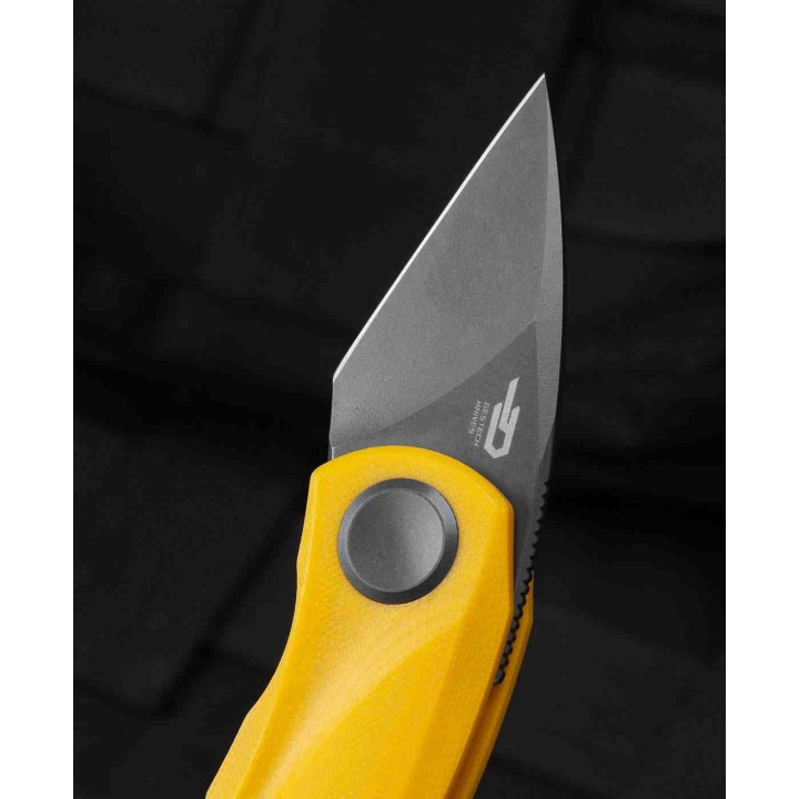 Couteau Bestech Tulip Yellow Lame Tanto Acier 14C28N Manche G10 IKBS Linerlock Clip BTKG38F - Livraison Gratuite