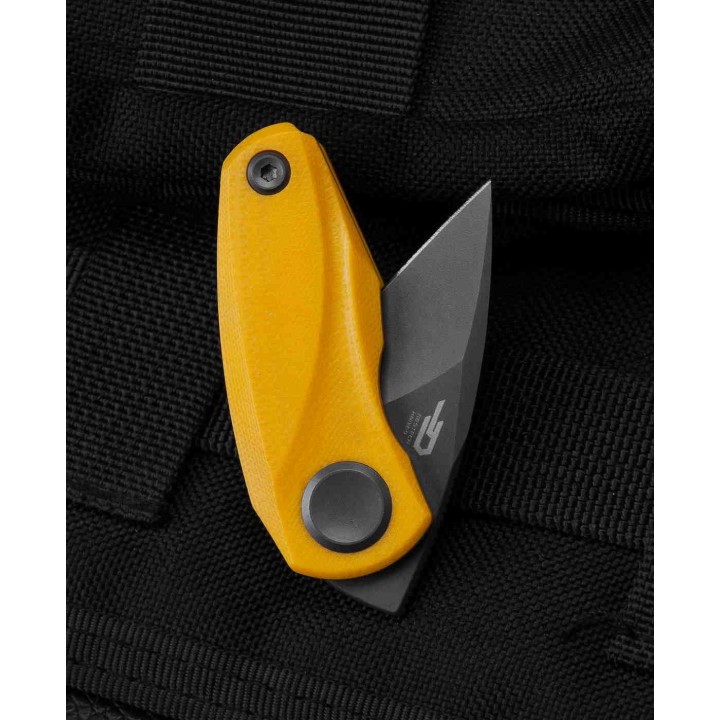 Couteau Bestech Tulip Yellow Lame Tanto Acier 14C28N Manche G10 IKBS Linerlock Clip BTKG38F - Livraison Gratuite