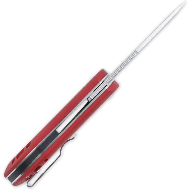 Couteau Kizer Comfort Red Lame Acier 154CM Manche G10 Linerlock Clip KIV4559C1 - Livraison Gratuite