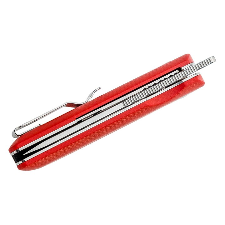 Couteau Kizer Comfort Red Lame Acier 154CM Manche G10 Linerlock Clip KIV4559C1 - Livraison Gratuite