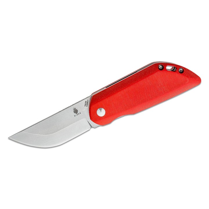 Couteau Kizer Comfort Red Lame Acier 154CM Manche G10 Linerlock Clip KIV4559C1 - Livraison Gratuite