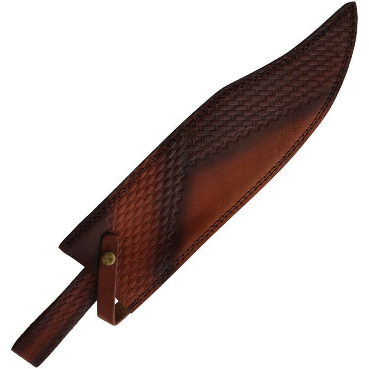 Couteau Rough Ryder Bowie Damas Lame Acier 256 Couches Manche Bois de Cerf/Bois Etui Cuir RR2271 - Livraison Gratuite