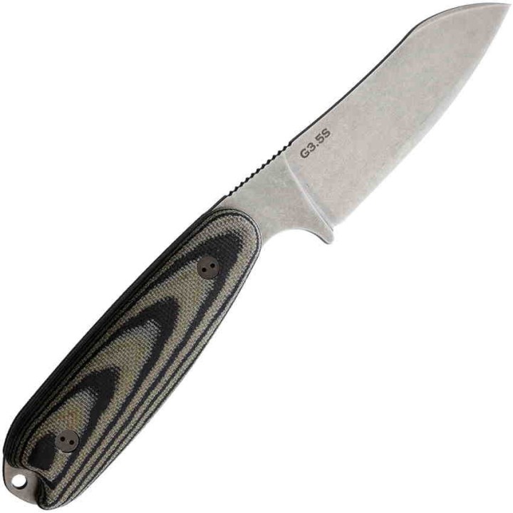Couteau Bradford Guardian 3.5 Sheepsfoot Camo Lame Acier N690 Manche G10 Etui Cuir Made In USA BRAD35SF109 - Livraison Gratuite