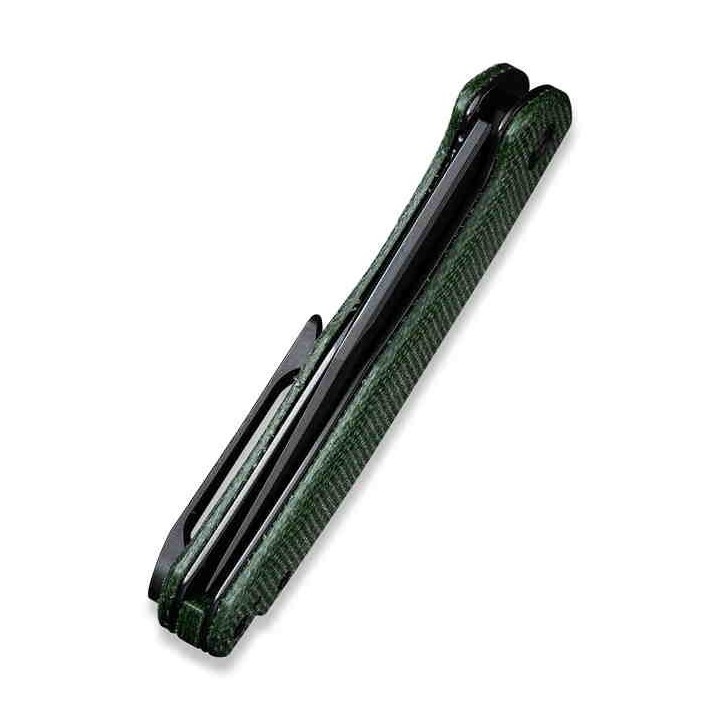Couteau CIVIVI Mini Sandbar Green Lame Acier Nitro-V Black Manche Micarta IKBS Linerlock Clip CIVC200113 - Livraison Gratuite