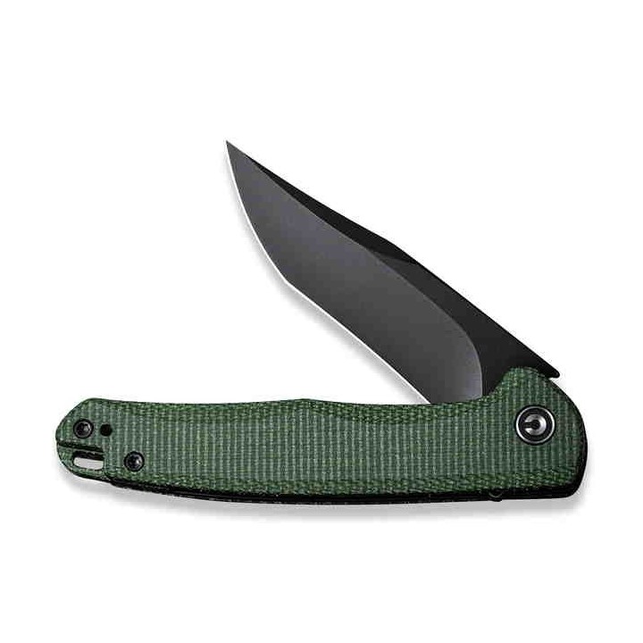 Couteau CIVIVI Mini Sandbar Green Lame Acier Nitro-V Black Manche Micarta IKBS Linerlock Clip CIVC200113 - Livraison Gratuite