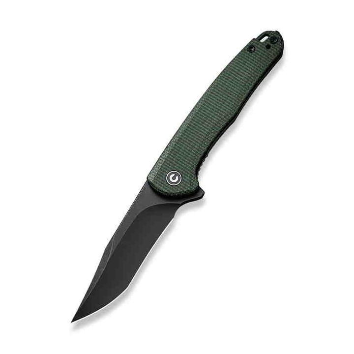 Couteau CIVIVI Mini Sandbar Green Lame Acier Nitro-V Black Manche Micarta IKBS Linerlock Clip CIVC200113 - Livraison Gratuite