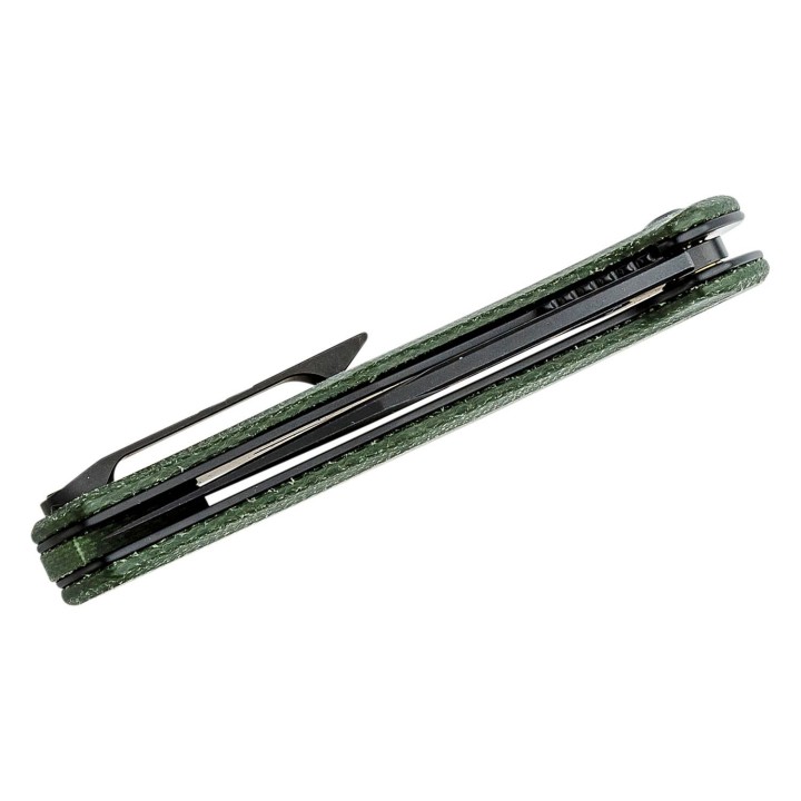 Couteau CIVIVI Mini Sandbar Green Lame Acier Nitro-V Black Manche Micarta IKBS Linerlock Clip CIVC200113 - Livraison Gratuite