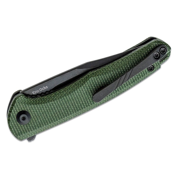 Couteau CIVIVI Mini Sandbar Green Lame Acier Nitro-V Black Manche Micarta IKBS Linerlock Clip CIVC200113 - Livraison Gratuite