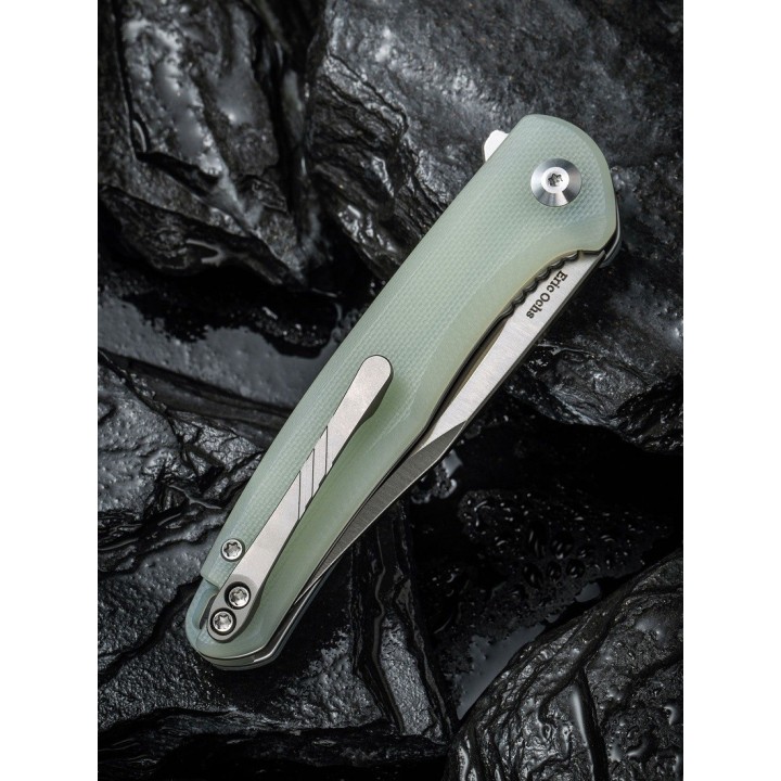 Couteau CIVIVI Mini Sandbar Jade Lame Acier Nitro-V Manche G10 IKBS Linerlock Clip CIVC200112 - Livraison Gratuite
