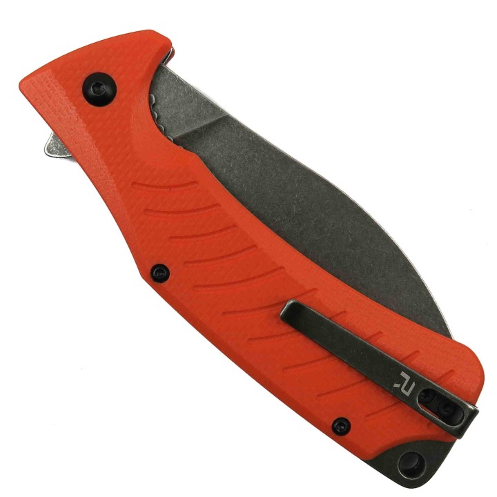 Couteau REVO Ness Orange Lame Acier D2 Manche G10 IKBS Linerlock CLip REVNESSORG - Livraison Gratuite