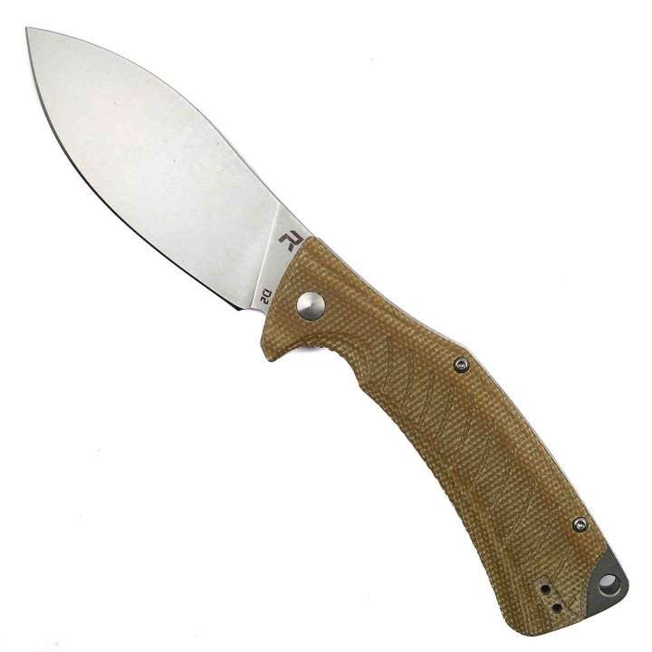 Couteau REVO Ness Coyote Lame Acier D2 Manche G10 IKBS Linerlock CLip REVNESSBRN - Livraison Gratuite