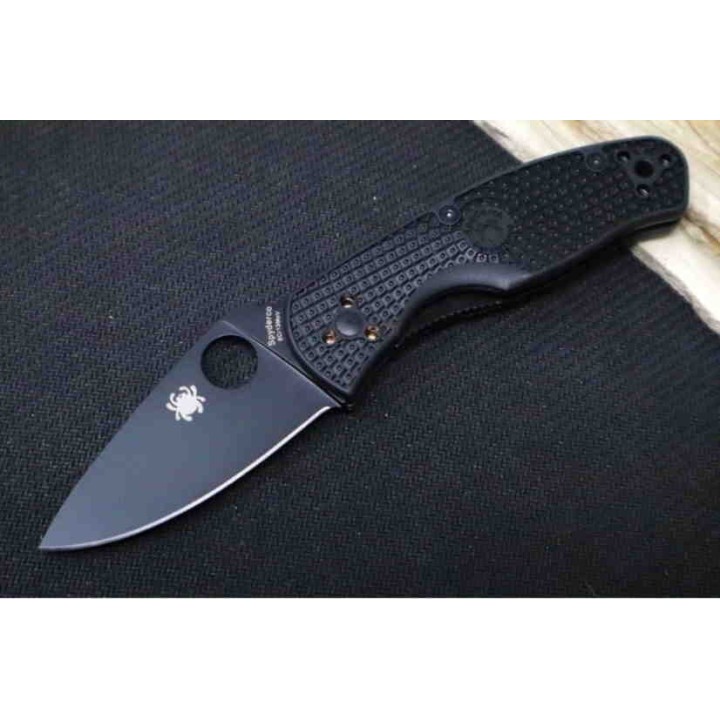 Couteau Spyderco Persistence Black Lightweight Lame Acier 8Cr13Mov Manche FRN Linerlock SC136PBBK - Livraison Gratuite