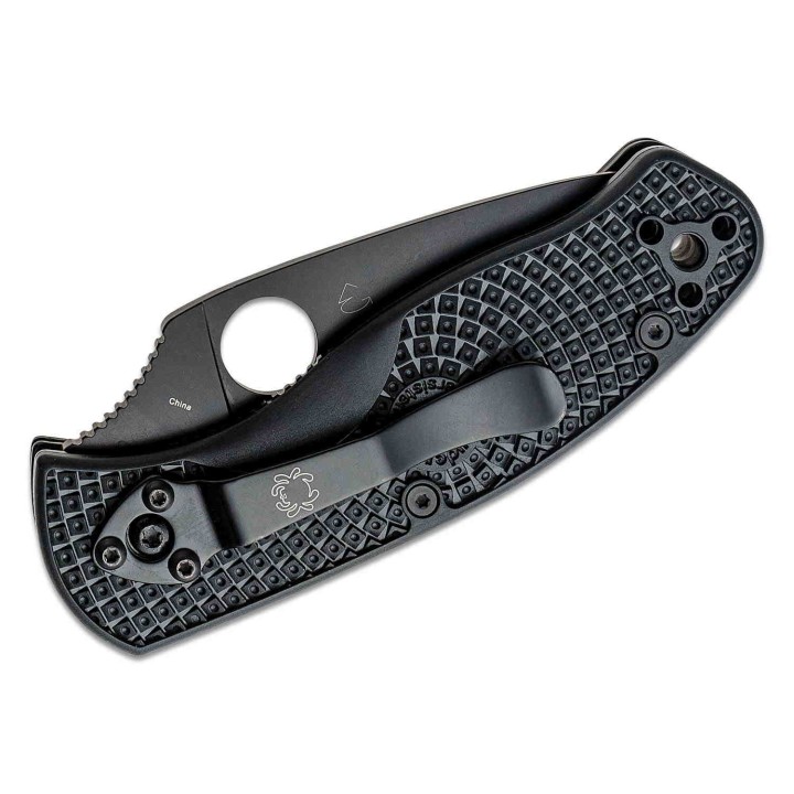 Couteau Spyderco Persistence Black Lightweight Lame Acier 8Cr13Mov Manche FRN Linerlock SC136PBBK - Livraison Gratuite