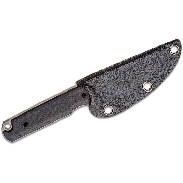 Couteau Ferrum Forge Lackey Black Lame Acier 9Cr18MoV Manche G10 Etui Kydex FF0019CR - Livraison Gratuite