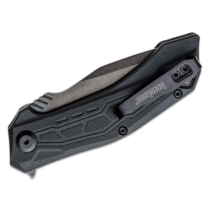 Couteau Kershaw Flatbed Tanto A/O Lame Acier 8Cr13MoV Manche GFN Linerlock Clip KS1376 - Livraison Gratuite