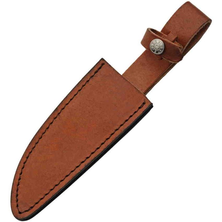 Lot de 2 Couteau Bushcraft Whitetail Hunter Lame Acier Carbone 1055 Manche Résine/Bois Etui Cuir PA203438 - Livraison Gratuite
