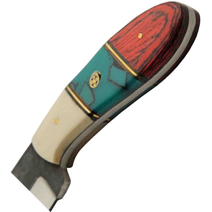 Lot de 2 Couteau Bushcraft Redtail Hunter Lame Acier Carbone 1055 Manche Os/Bois Etui Cuir PA203439 - Livraison Gratuite